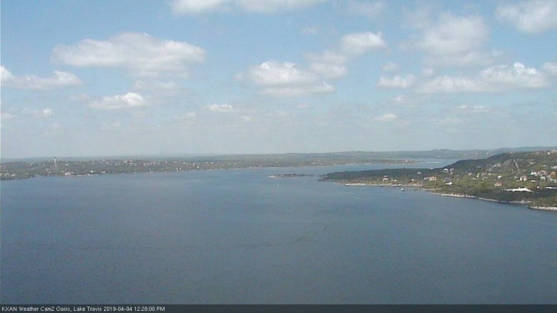 Lake Travis webcam, April 4, 2019 11:30 AM CT