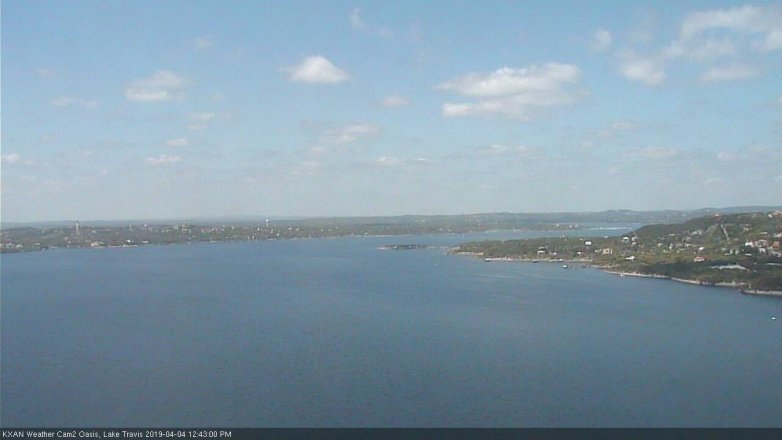 Lake Travis webcam, April 4, 2019 11:45 AM CT