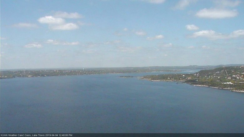 Lake Travis webcam, April 4, 2019 11:50 AM CT