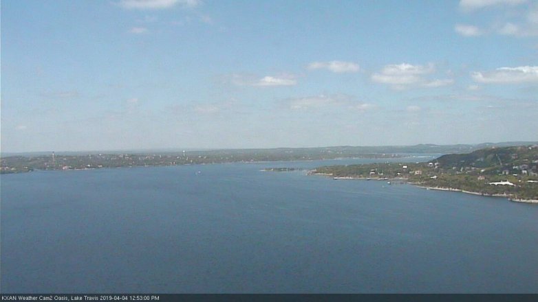 Lake Travis webcam, April 4, 2019 11:55 AM CT