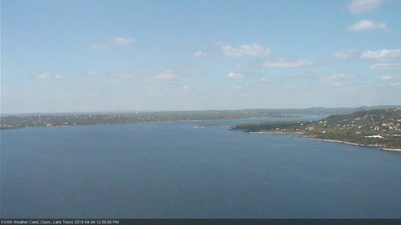 Lake Travis webcam, April 4, 2019 12:00 PM CT