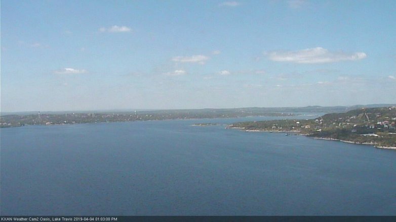 Lake Travis webcam, April 4, 2019 12:05 PM CT