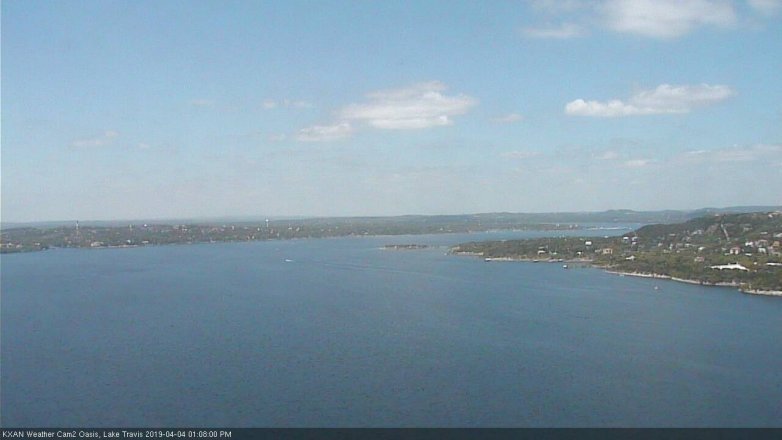 Lake Travis webcam, April 4, 2019 12:10 PM CT