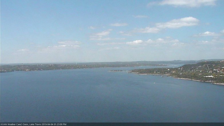 Lake Travis webcam, April 4, 2019 12:25 PM CT