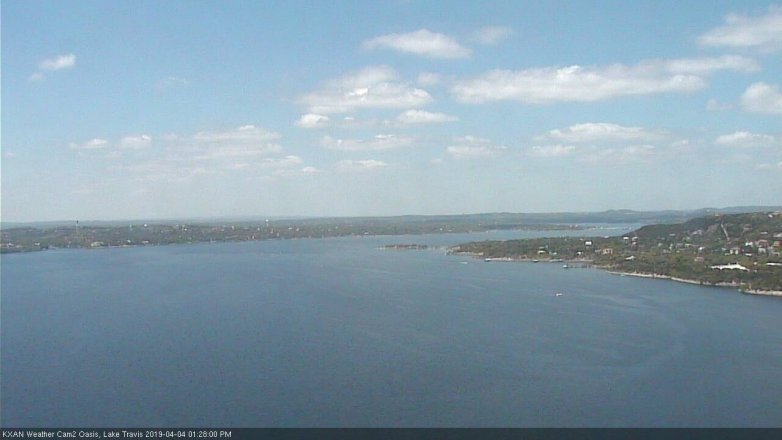 Lake Travis webcam, April 4, 2019 12:30 PM CT