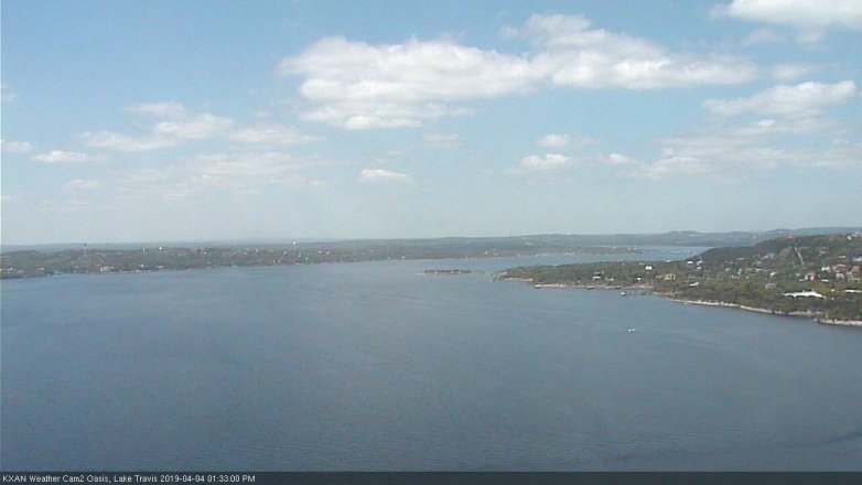 Lake Travis webcam, April 4, 2019 12:35 PM CT