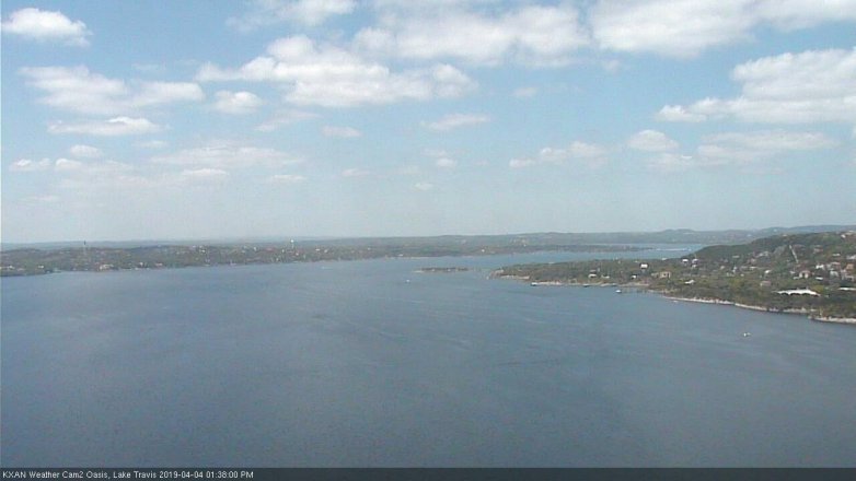 Lake Travis webcam, April 4, 2019 12:40 PM CT