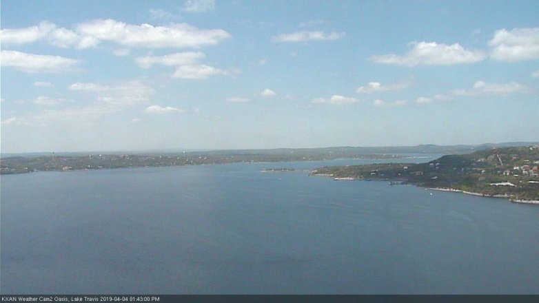 Lake Travis webcam, April 4, 2019 12:45 PM CT