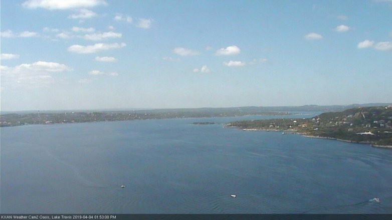 Lake Travis webcam, April 4, 2019 12:55 PM CT