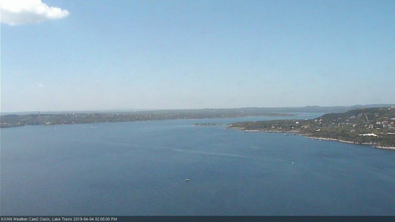 Lake Travis webcam, April 4, 2019 1:10 PM CT