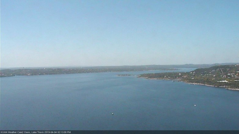 Lake Travis webcam, April 4, 2019 1:15 PM CT