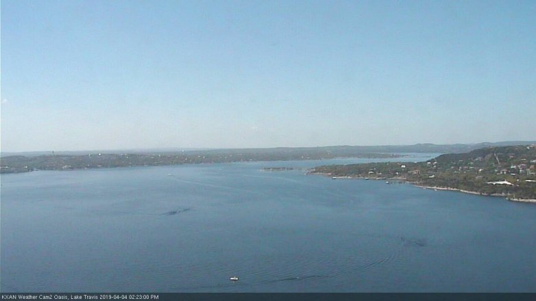 Lake Travis webcam, April 4, 2019 1:25 PM CT