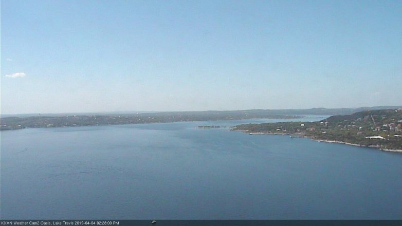 Lake Travis webcam, April 4, 2019 1:30 PM CT