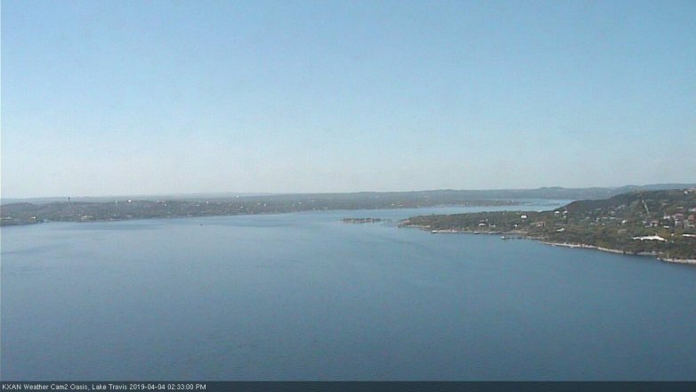 Lake Travis webcam, April 4, 2019 1:35 PM CT