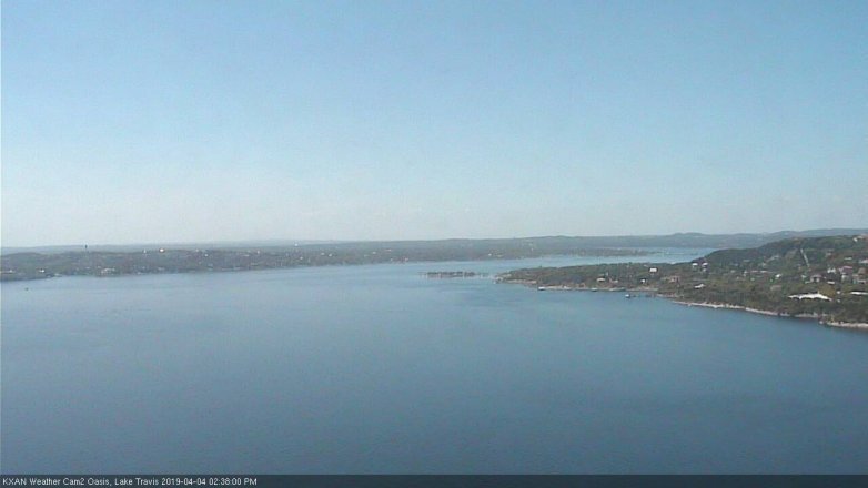 Lake Travis webcam, April 4, 2019 1:40 PM CT