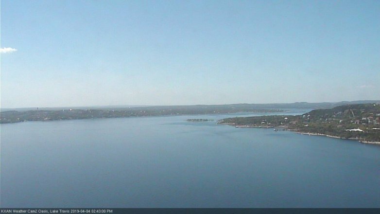 Lake Travis webcam, April 4, 2019 1:45 PM CT