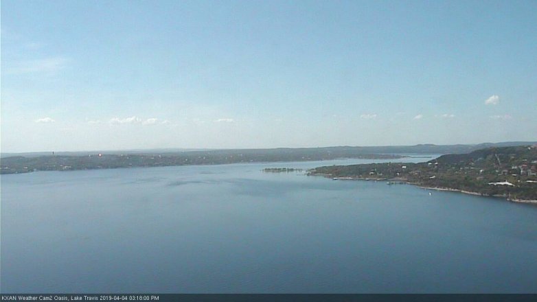 Lake Travis webcam, April 4, 2019 2:20 PM CT