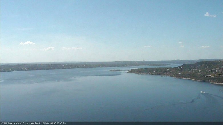 Lake Travis webcam, April 4, 2019 2:35 PM CT