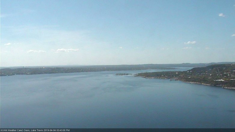 Lake Travis webcam, April 4, 2019 2:45 PM CT