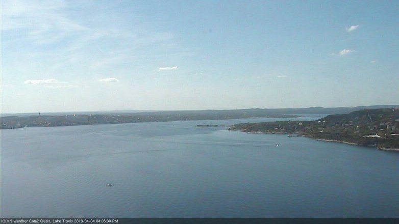 Lake Travis webcam, April 4, 2019 3:10 PM CT