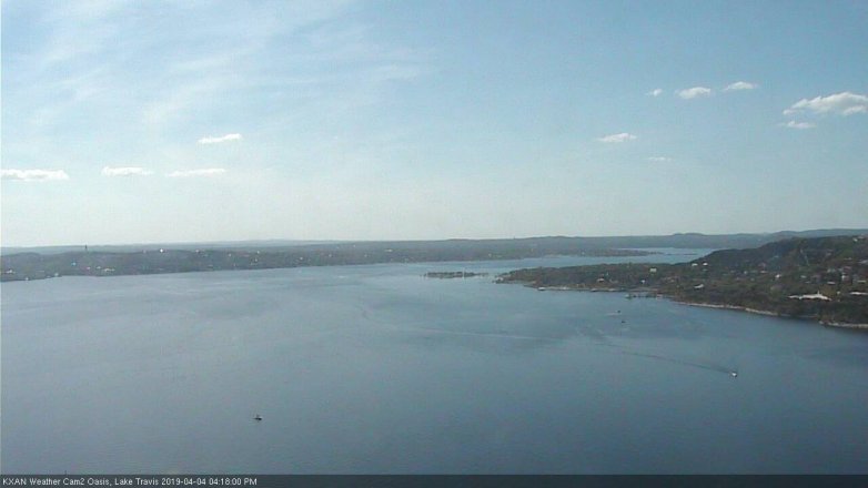 Lake Travis webcam, April 4, 2019 3:20 PM CT