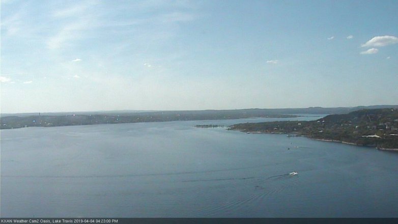 Lake Travis webcam, April 4, 2019 3:25 PM CT