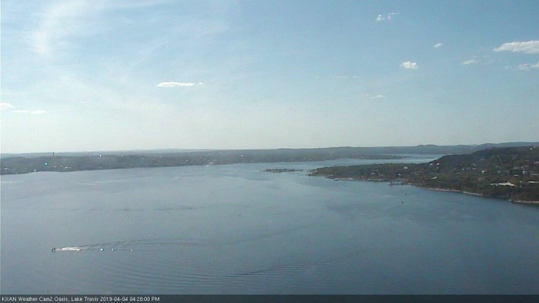 Lake Travis webcam, April 4, 2019 3:30 PM CT