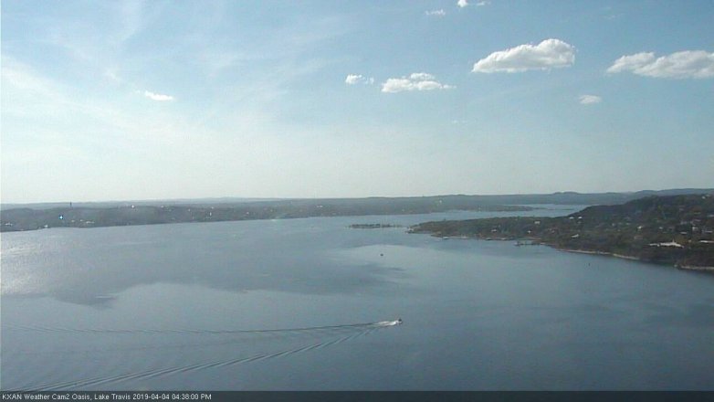 Lake Travis webcam, April 4, 2019 3:40 PM CT