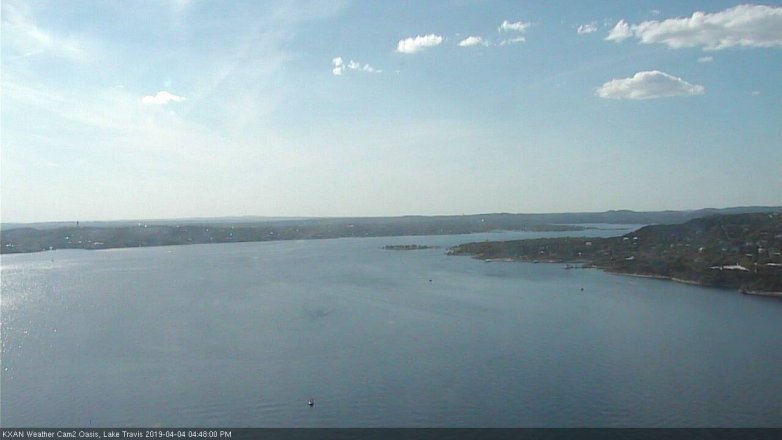 Lake Travis webcam, April 4, 2019 3:50 PM CT