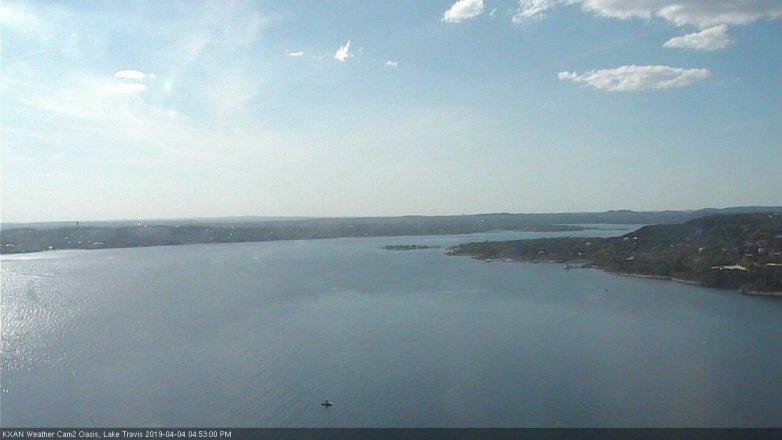 Lake Travis webcam, April 4, 2019 3:55 PM CT