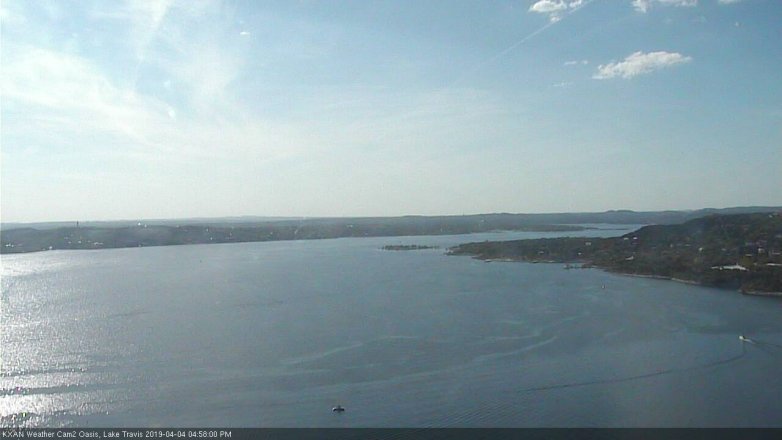 Lake Travis webcam, April 4, 2019 4:00 PM CT