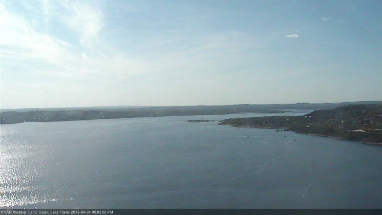 Lake Travis webcam, April 4, 2019 4:05 PM CT