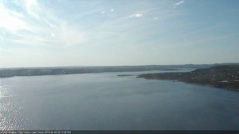 Lake Travis webcam, April 4, 2019 4:15 PM CT