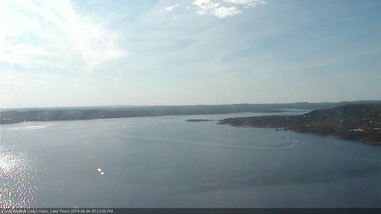 Lake Travis webcam, April 4, 2019 4:25 PM CT