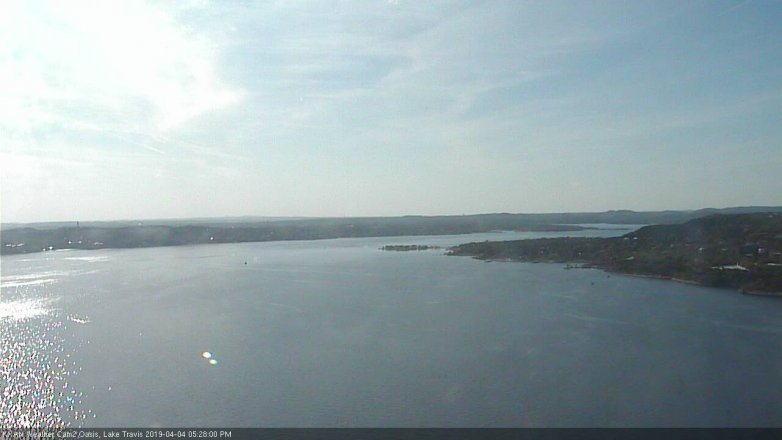 Lake Travis webcam, April 4, 2019 4:30 PM CT