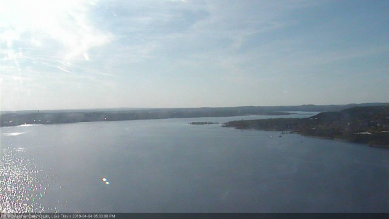 Lake Travis webcam, April 4, 2019 4:35 PM CT