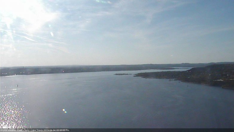 Lake Travis webcam, April 4, 2019 4:40 PM CT