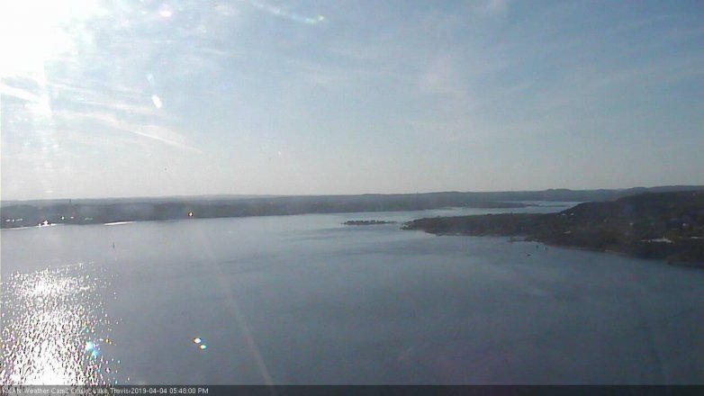 Lake Travis webcam, April 4, 2019 4:50 PM CT