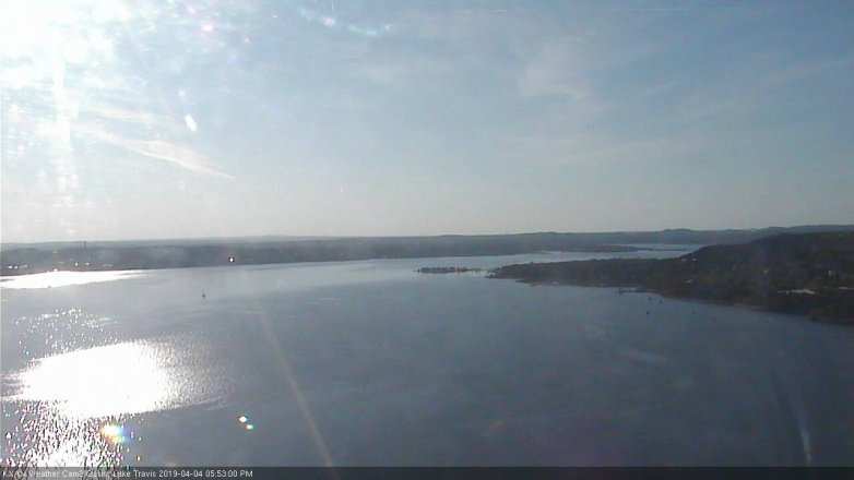 Lake Travis webcam, April 4, 2019 4:55 PM CT