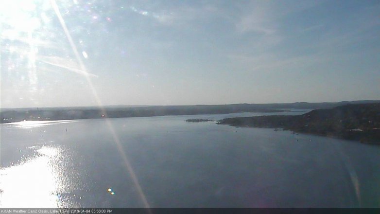 Lake Travis webcam, April 4, 2019 5:00 PM CT
