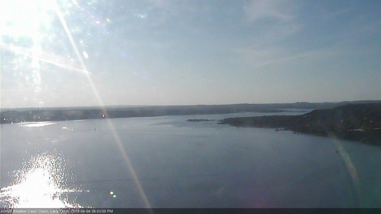Lake Travis webcam, April 4, 2019 5:05 PM CT