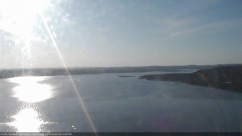 Lake Travis webcam, April 4, 2019 5:15 PM CT