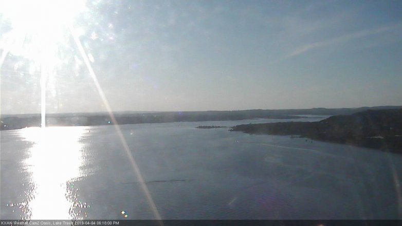 Lake Travis webcam, April 4, 2019 5:20 PM CT