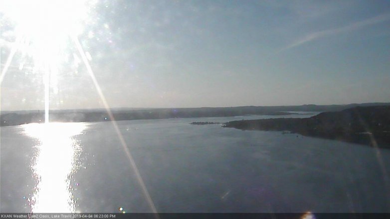 Lake Travis webcam, April 4, 2019 5:25 PM CT