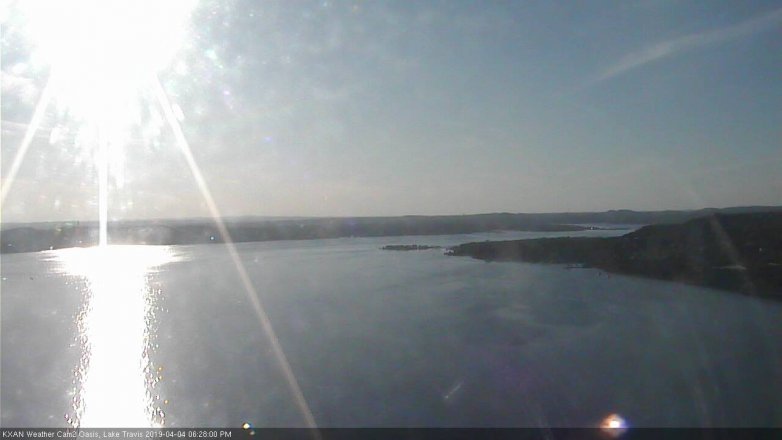 Lake Travis webcam, April 4, 2019 5:30 PM CT