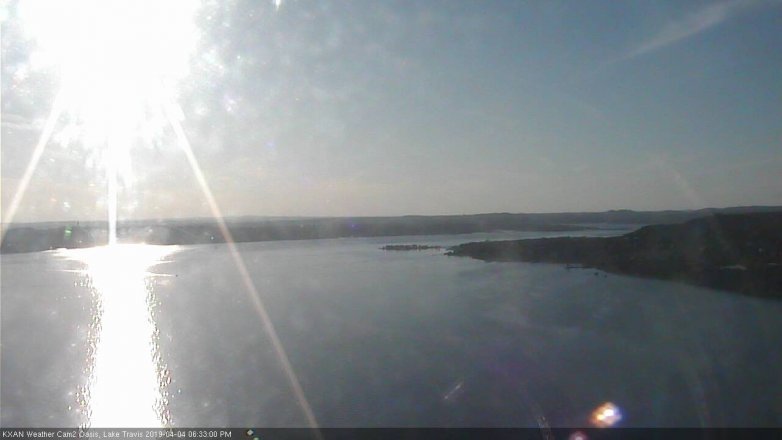 Lake Travis webcam, April 4, 2019 5:35 PM CT