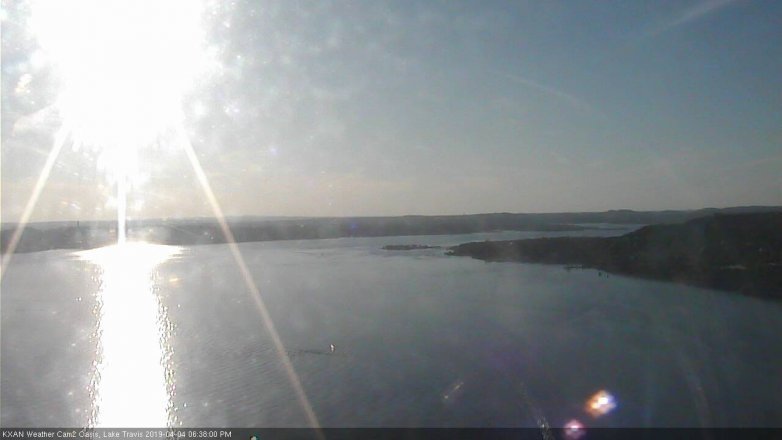 Lake Travis webcam, April 4, 2019 5:40 PM CT