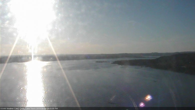 Lake Travis webcam, April 4, 2019 5:45 PM CT