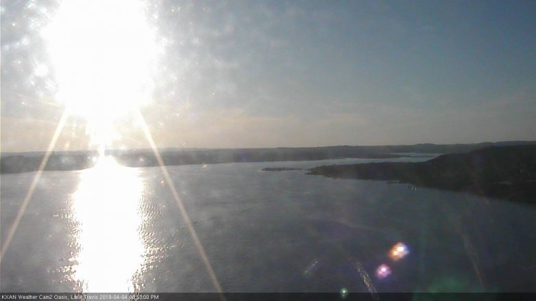Lake Travis webcam, April 4, 2019 5:55 PM CT