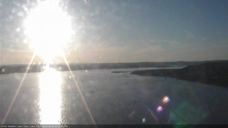 Lake Travis webcam, April 4, 2019 6:05 PM CT
